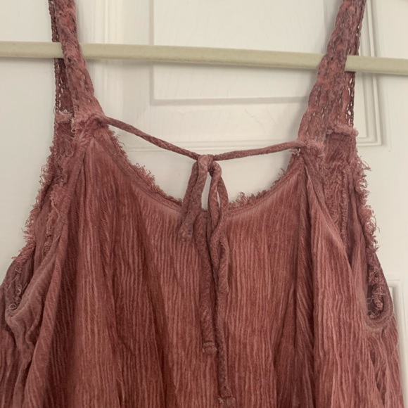 Flowy Distressed Rose Tank Top - Picture 3 of 6